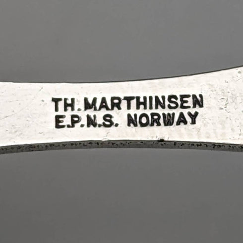 Scandinavian Vintage Silver Plated Sugar Tongs TH Marthinsen